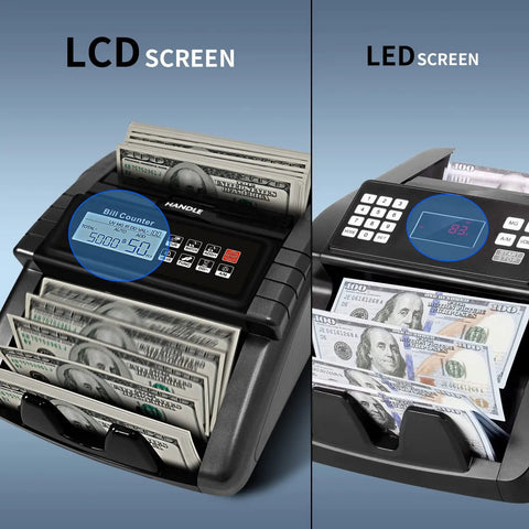 Value Counting Money Counter Machine For Dollars And Euros With UV MG MT IR DD Counterfeit Detection LCD Display