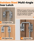 Beefy Heavy Duty 2.36 Inch Stainless Steel U Bolt Door Lock For Sliding Doors Barn Doors Windows Gates Sheds Or Fences With 90 Degree And 180 Degree Install Rust Resistant Patio Latch installed on various doors