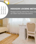 Hexagon locking method for Stainless Steel Butterfly Nut And Screw Kit, 10 Pairs, shown in a modern home office setting.