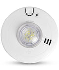 Hardwire Smoke Alarm With 10 Year Battery Backup And Strobe Light Wielding Precision Detection To Dodge Nuisance Cooking Alarms And Bring Big Time Safety To Your Pad With Zero Hassle And No More Battery Changes Or Grumbling Ever - white unit with strobe indicator.