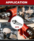 Collage showing MT2 Wood Lathe Live Center Set With Cup Tip For Tailless Lathes Stable Drive Spur Cup Arbor High Precision Lathe Work