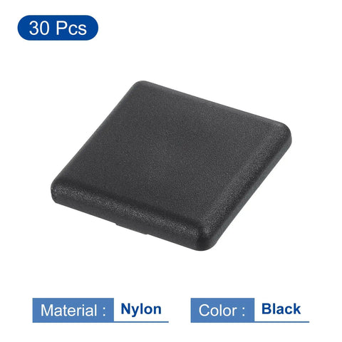 30 Pcs Nylon End Caps For 20x20mm T Slot Aluminum Profile 2020 European Standard Extrusion Plug For Trolleys, Fish Tanks, Storage Racks Black Durable, Easy Fit, Rust Resistant, Smooth Edges.