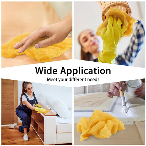 No Sweat Dust Management Tack Cloths For Woodworking And Sanding, 17 Inch Nonwoven Tack Rags in use for cleaning surfaces and painting.
