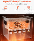 Pro Grade Ultrasonic Cleaner 10L 600W Heating Power Deep Clean Forty Kilohertz With Gentle Mode Upgraded Degassing 4 Transducers