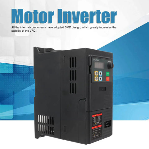 Three Phase VFD Inverter For 380 To 440V Input And 0 To 440V Output 2KW CNC Spindle Motor Speed Controller LK320 in black