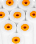 Pro Level Sponge Paint Rollers For Wall Texturing And Drywall Finishing, white sponges with orange ends, ready for seamless coverage.