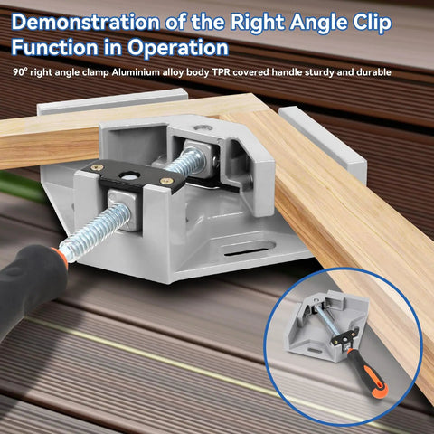 Heavy Duty Corner Clamp 4 Pack 90 Degree Right Angle Clamp With Adjustable Aluminum Alloy Swing Jaw And Single Handle for DIY.