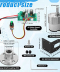 12V Geared Motor Kit With 100 RPM Output, JGB37-520 Geared Motor components, CCM6N DC PWM Speed Controller, flange couplings, mounting screws