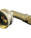 Beefy Brass Dishwasher Elbow Adapter 90 Degree Swivel Connector For Hose Hookup Three Eighths Inch Outer Diameter To Three Quarters Inch Female Hose Thread Leak Free Compression Fittings For Dishwasher Hose, brass angle fitting