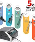 All-In-One Micro Soldering And Hot Air Rework Station With Microsoldering Iron, Hot Tweezers, Desoldering Gun, Hot Air Pencil, Suction Pen