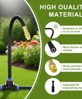 Fifty Foot Automatic Drip Irrigation Kit With Tool Free Quick Connectors Fifteen Copper Atomizing Nozzles And 360 Degree Bendable Spray
