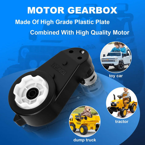 24V High Speed RS555 Gearbox For Kids Ride On Cars Upgrade Motor Drive 40000 RPM 12mm Shaft 35mm Diameter Dual Pack