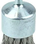 Wolverine 1 Inch Knot Wire End Brush With.014 Inch Stainless Steel Fill One Quarter Inch Stem Heavy Duty Hollow End