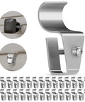 Heavy Duty Stainless Steel Vinyl Siding Hooks 30 Pack No Drill Exterior Camera Mounts Quick Snap Style For Easy Wire Routing Truly Tough As Nails Weather Proof Build That Glides Right Into Siding Seams Skipping Messy Drilling Work Right Now, showing multiple hooks and camera mounts.