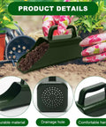 Garden Soil Scoop 2 In 1 Handy Grab And Go Multi Function Plastic Digging Tool with soil, glove, and detailed features