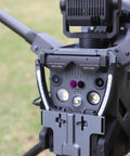 Close-up of Dual Payload Drop Kit With Emergency Lighting for M30 Drone quick release system focusing on red/blue lights.