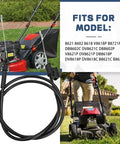 Engine Control Cable Replacement Part 302080049 For Power Smart Lawn Mower Fits Models 8621 8602 8618 V8618P B8721P shown with mower