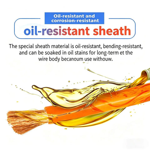 Oil-resistant sheath showing flexibility and protection for Built Different Six AWG High Voltage Copper Cable 1500V XLPE Insulated.