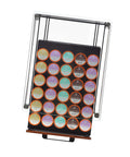 Heavy Duty K Cup Drawer Organizer For Coffee Pods With Solid Steel Real Wood And Tempered Glass Construction showing 30 pods.