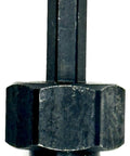Precision Machined Heavy Duty 5/8 To 1/4 Inch Hex Shank Drill Adapter Slick Conversion Tool for core bits close-up view.