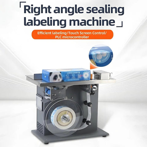 Xoiasth Semi Automatic Corner Labeling Machine With Plc Microcomputer Control 90 Degree Right Angle Label Applicator for various packages.