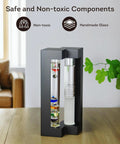 Dope Desktop Weather Station With Galileo Thermometer And Fitzroy Storm Glass Predictor in Matte Black Finish on desk