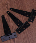 24 Pack Black T Shape Iron Hinges With Six Pre Drilled Screw Holes, Easy To Install And Rust Resistant for doors and gates