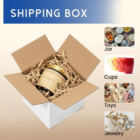4x4x4 Inch Small Shipping Boxes 100 Pack White Corrugated Cardboard Boxes With Eco Friendly 3 Layer Construction White Kraft Finish