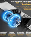 Pro Grade Cordless Concrete Screed Vibrator With 59 Inch Stainless Steel Straight Edge Board Brushless Motor 4800Mah Battery showing high-frequency copper motor.