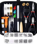 All In One Jewelry Making Kit With Tools, Wires And Findings For Beading, Jewelry Repair And DIY Projects in organized case