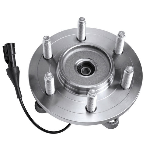 Beefed Up 4WD Front Wheel Bearing Hubs Kit For 2004 2005 2006 2007 2008 Ford F150 2003 2004 2005 2006 Expedition Lincoln Navigator And Mark LT Replacement Wheel Bearing Hubs Assembly, front view