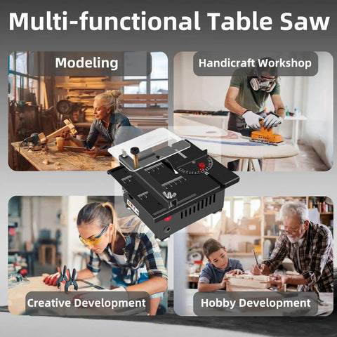 Multi-functional Compact Table Saw With 100W Power, Ideal For Modeling, Handicrafts, Creative and Hobby Development Projects