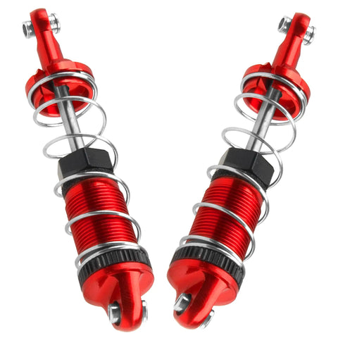 Pack Of 4 Full Metal Shock Absorbers For 1/12 Scale MN Series RC Crawler Cars CNC Aluminum Dampers Compatible With MN128 MN86 MN86K MN86KS G500 Red Finish Upgrade