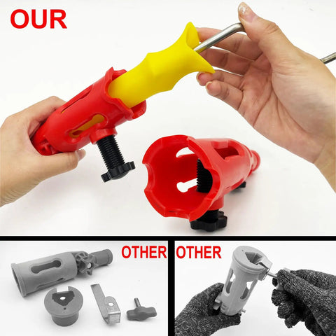 Multi Angle Paint Brush Extender For High Ceilings Red With Rotating Head 3 In 1 Edger Tool demonstration and components