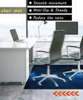 Chair Mat for Hardwood Floors 48x36 Inches Under Desk Protector for Rolling Office Chair on Low-Pile Carpet Anti-Slip Floor Shield in Blue Starry Sky Pattern for Go-To Home Office Setup