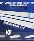 320° rotating 300W LED Linear High Bay Light For Warehouse And Shop 45000 Lumen Output 3 Ft Fixture 120-277V 5000K Daylight