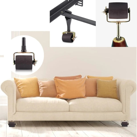 Heavy Duty Bed Frame Wheels With Brakes Casters Set Of 6 for Replacing Bed Casters Durable PP Rollers under a sofa