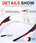 Real Deal Clear Safety Glasses For Men Bulk Pack Featuring Ansi Z87.1 Compliance Wrapping Design And Shatter Resistant Polycarbonate Lenses with UV380 protection and ergonomic temples.