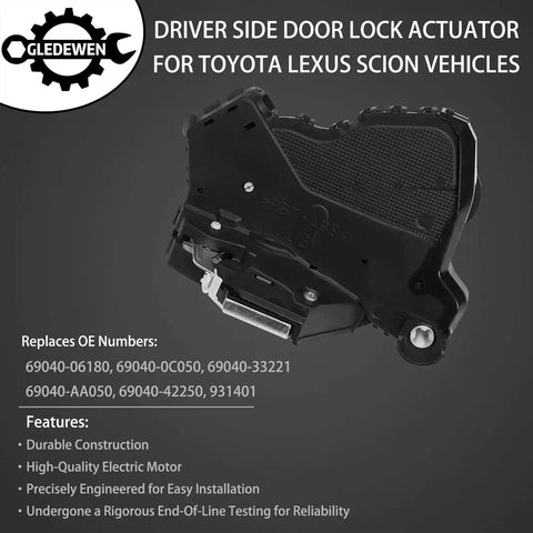 Front Left Door Lock Actuator Motor For Toyota 4Runner Camry Tundra Sequoia Lexus ES350 GS350 LS460 RX450H Scion tC xB xD