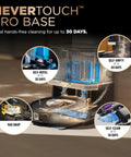 Robot Vacuum And Mop Combo With PowerDetect NeverTouch Pro Hands Free Self Emptying And Refill Self Clean Pad Wash And Dry 60 Day Capacity 30 Day Refill Tank Renewed RV2820ZE showing self-emptying and refill features