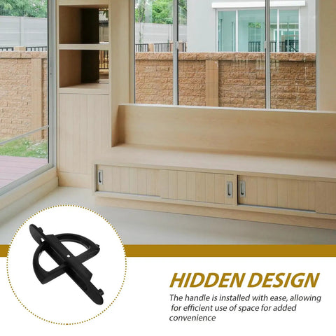 Modern Concealed Cabinet Handles 2 Pack For Kitchen Drawers And Cupboards Hidden Recessed Door Pulls For Sleek Seamless Look