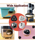 Self Adhesive Mini Caster Wheels For Small Kitchen Appliances And Countertop Items, 360 Degree Swivel ABS Wheels, shown on various appliances