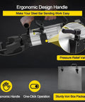 Ergonomic handle and pressure relief valve of Heavy Duty 1500W Electric Rebar Bender Hydraulic Steel Bar Bending Machine.