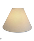 Coolie Empire Hardback Lamp Shade Linen White 6x16x10 Inch V Notch Fitter lit on display