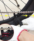 Hands using master link pliers from the Road Ready Bike Chain Repair Tools Set With Master Link Pliers, Chain Breaker And Checker.