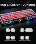 Dope Compact Mechanical Gaming Keyboard With 61 Hot Swappable Keys Offering 17 Flexible RGB Effects To Level Up Your Gameplay And Enjoy Smooth Typing Sessions, showcasing vibrant RGB backlight effects.