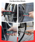 Rechargeable USB C Digital Brake Rotor Gauge Caliper, 3.25 Inch Measuring Wheel, 0.03mm Precision, Stainless Steel Body, Large LCD With Hold, Units In Mm, Inch, Or Fraction, Measures Discs Through Spokes Without Removing Wheels, IP54, used on alloy wheels