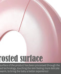 Close-up of No Sweat Portable Potty For Toddler Pink Travel Training Seat with frosted surface texture for comfort.