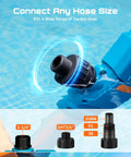 Cordless Water Transfer Pump With Two 4.0Ah Batteries Included, 740 GPH Portable Submersible Pump hose connector view