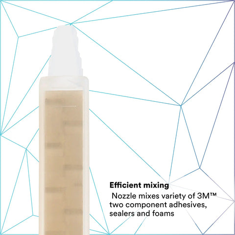 Cascade Mix Meter Static Nozzle Workhorse For Two Part Adhesives And Foams Disposable 200 mL against geometric background